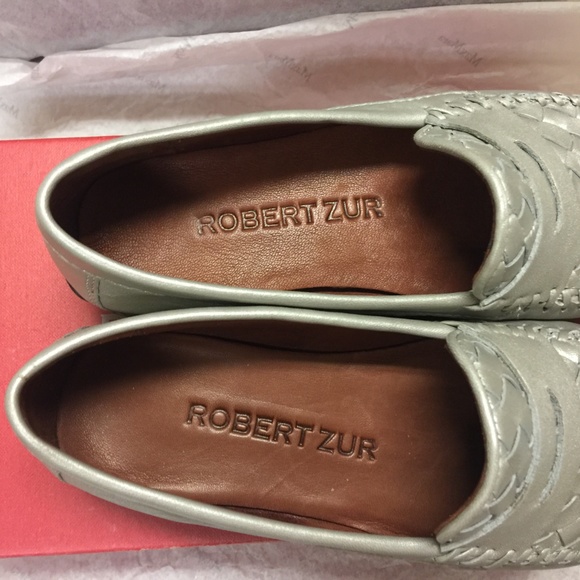 Robert Zur Silver Petra Flats Loafer 5 - Picture 2 of 6